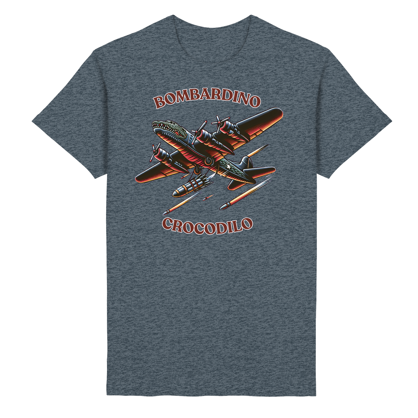 Bombardino Crocodilo Basic Unisex T-shirt - Heavy Cotton T-Shirt