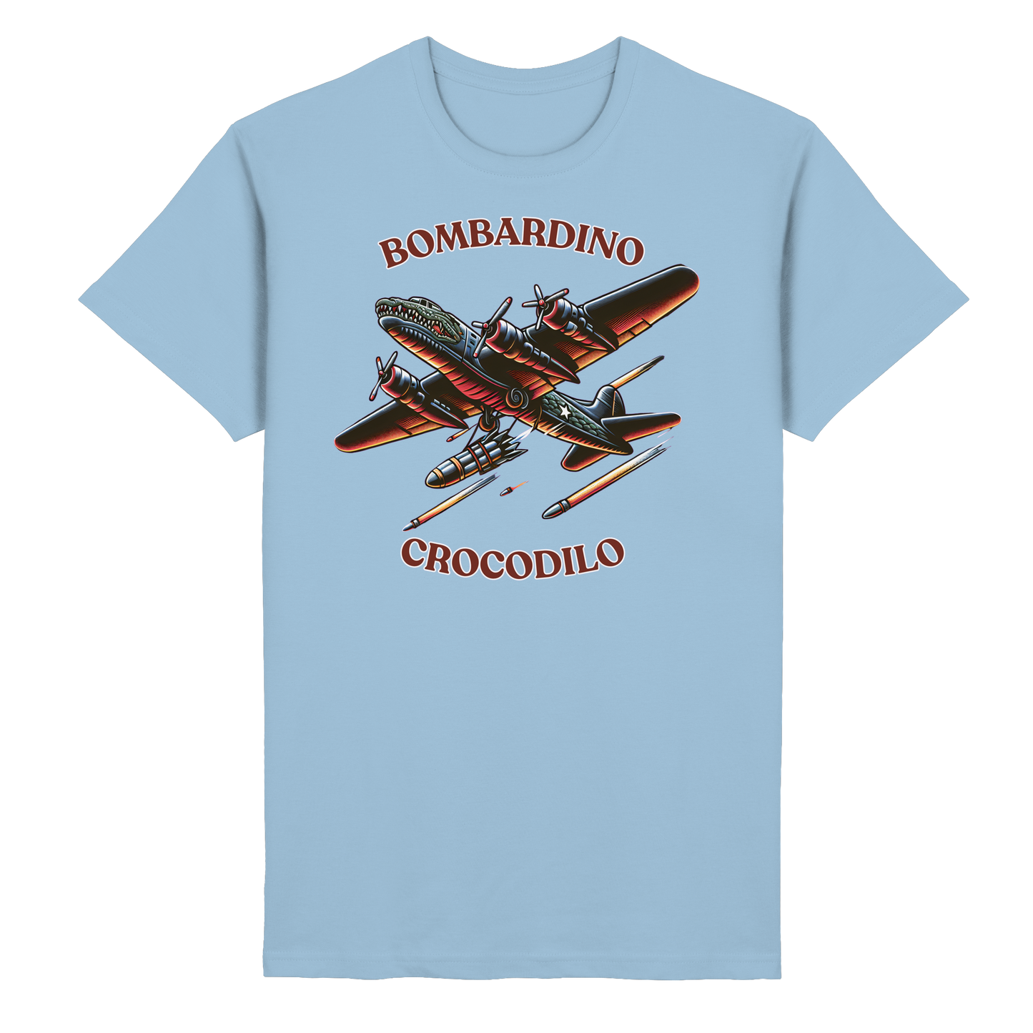 Bombardino Crocodilo Basic Unisex T-shirt - Heavy Cotton T-Shirt
