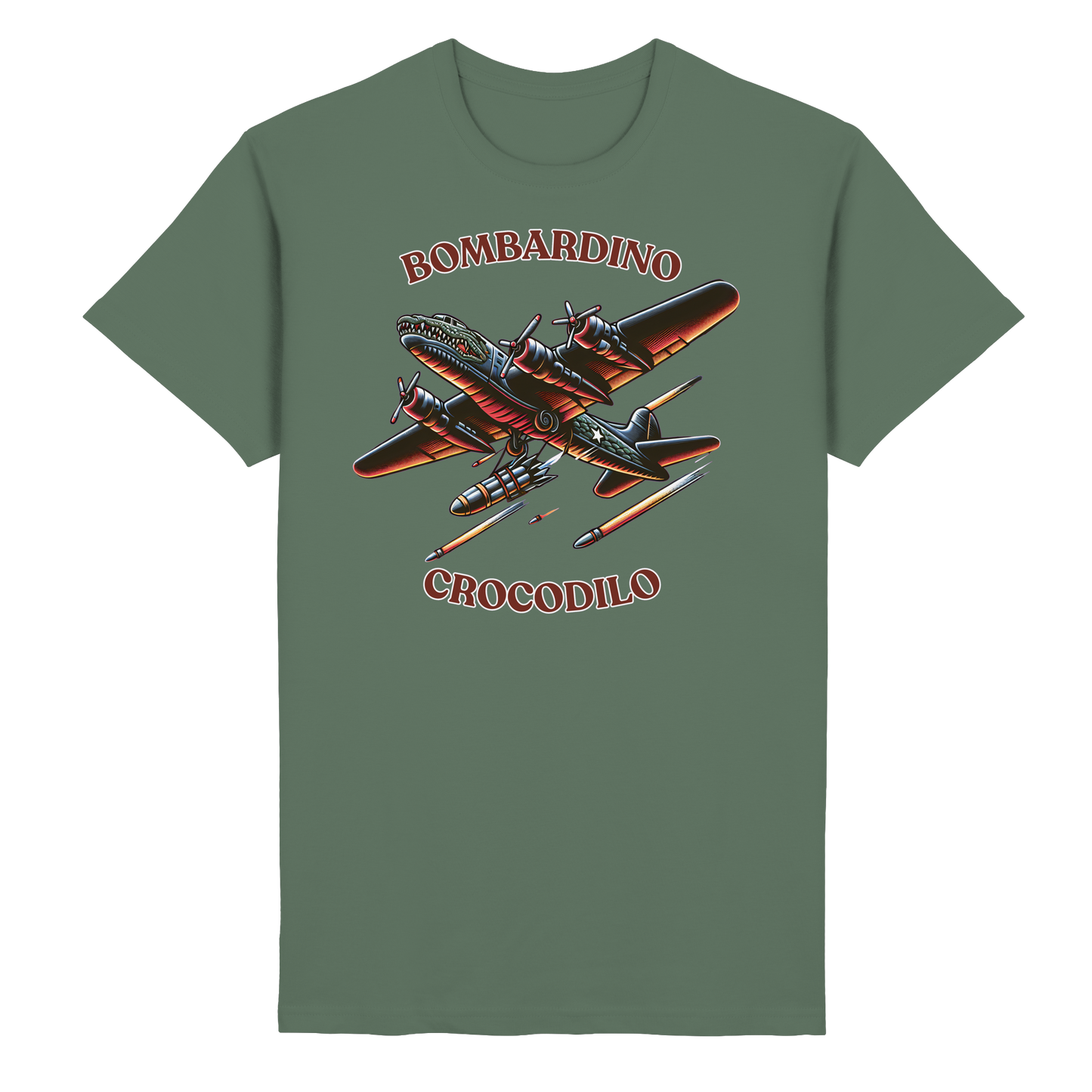 Bombardino Crocodilo Basic Unisex T-shirt - Heavy Cotton T-Shirt