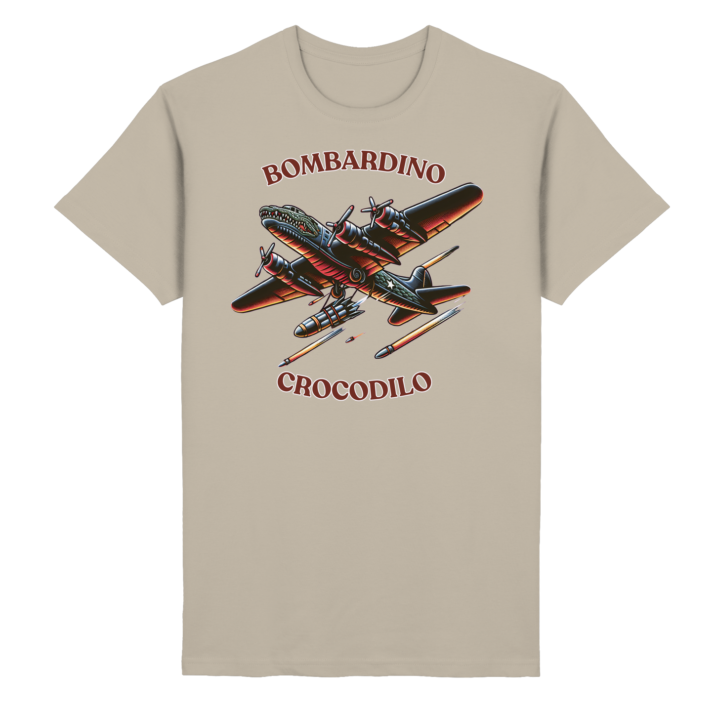 Bombardino Crocodilo Basic Unisex T-shirt - Heavy Cotton T-Shirt
