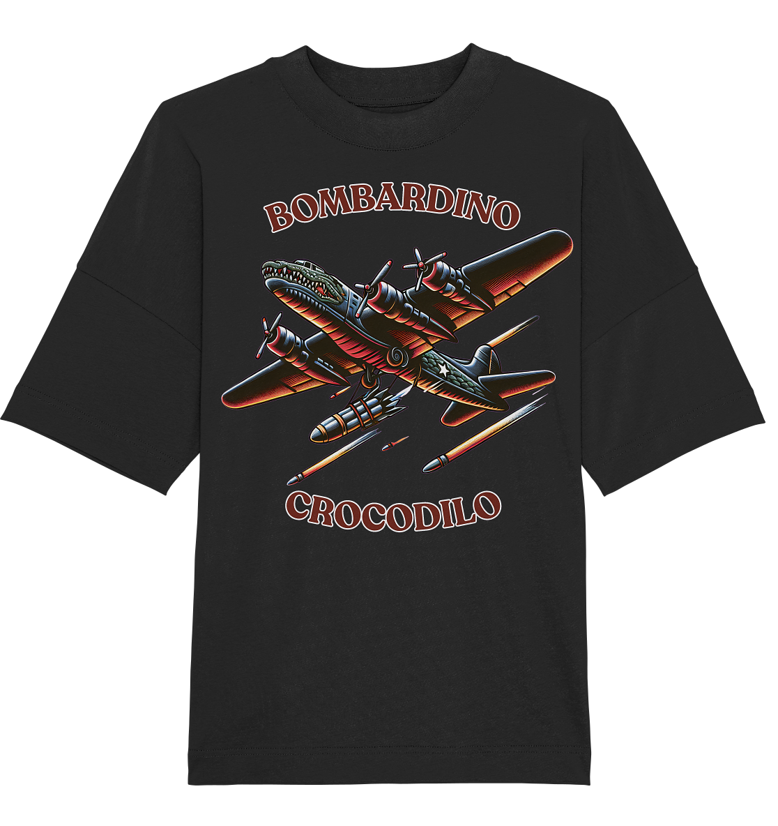 Comic Bombadino Crocodilo Premium oversized Unisex T-shirt - Organic Oversize Shirt