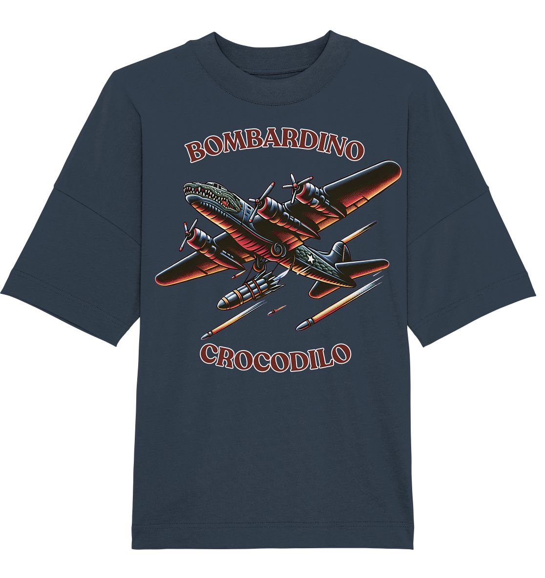 Comic Bombadino Crocodilo Premium oversized Unisex T-shirt - Organic Oversize Shirt