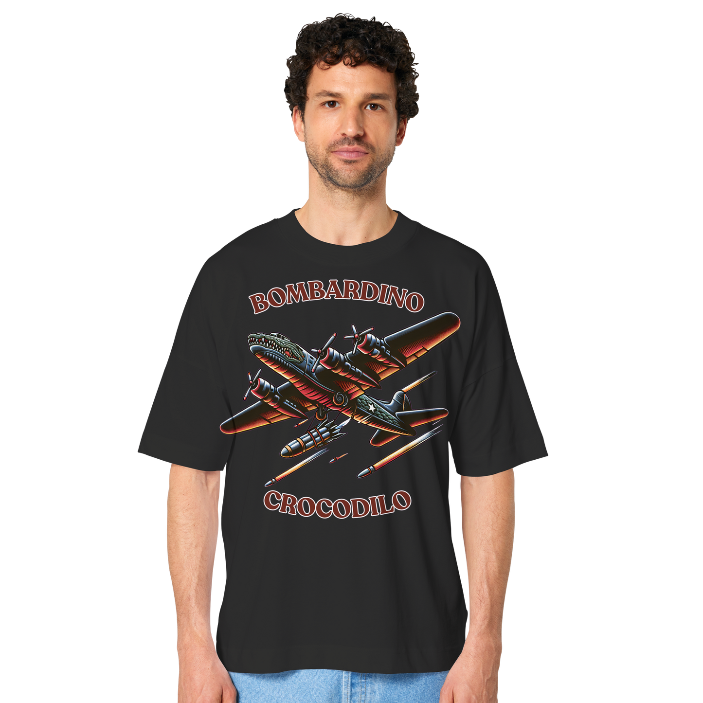 Comic Bombadino Crocodilo Premium oversized Unisex T-shirt - Organic Oversize Shirt