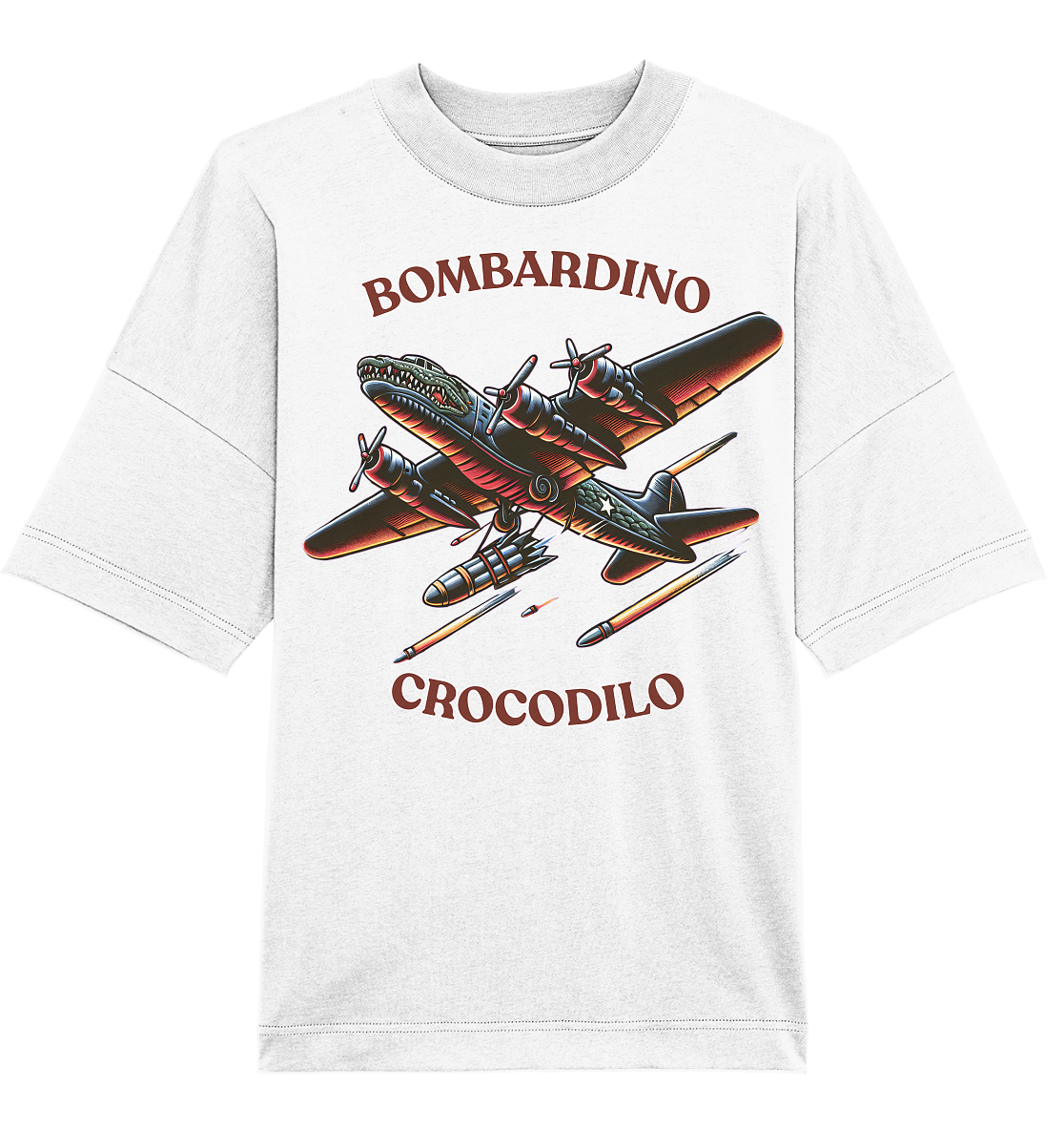 Comic Bombadino Crocodilo Premium oversized Unisex T-shirt - Organic Oversize Shirt