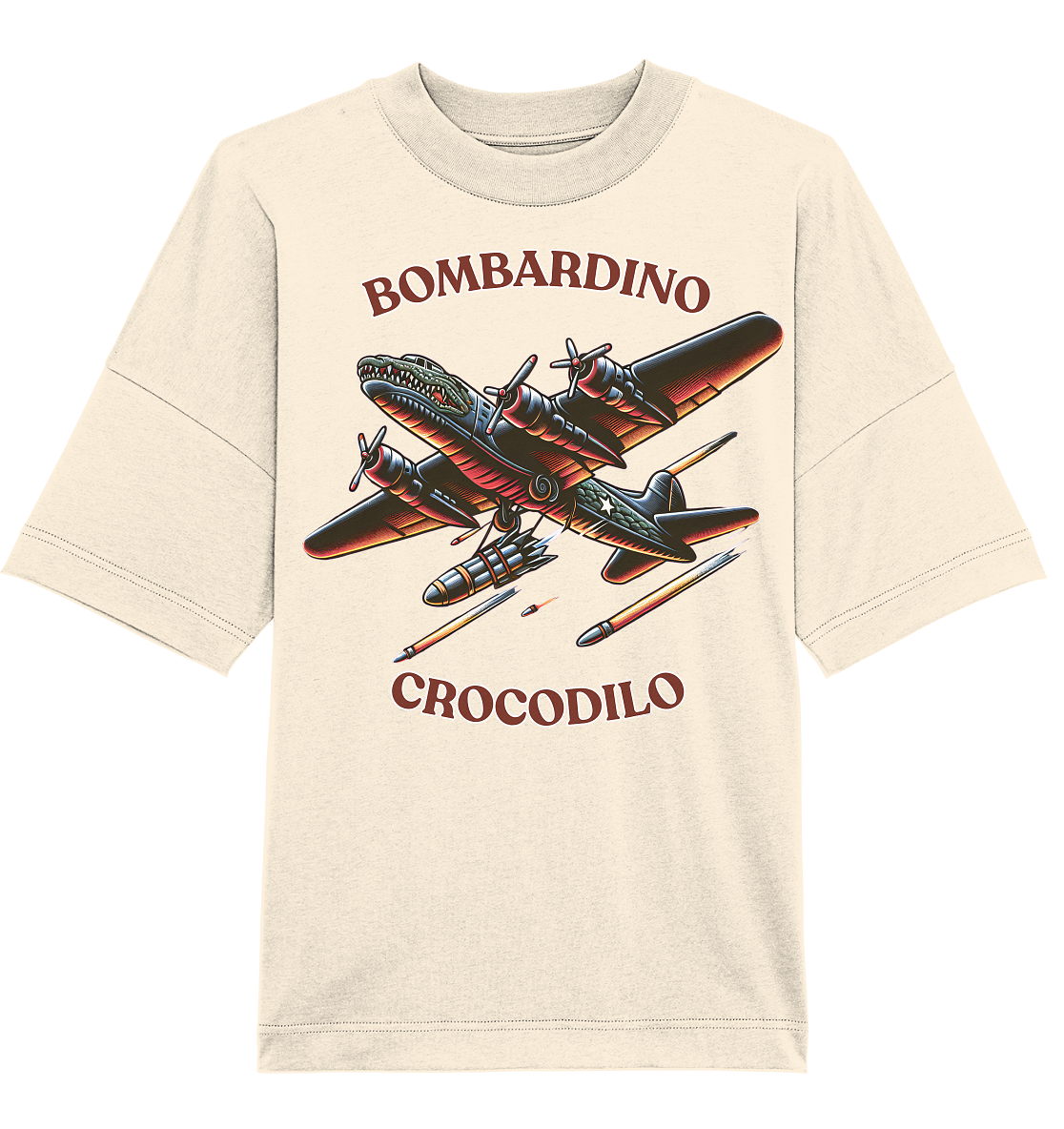 Comic Bombadino Crocodilo Premium oversized Unisex T-shirt - Organic Oversize Shirt