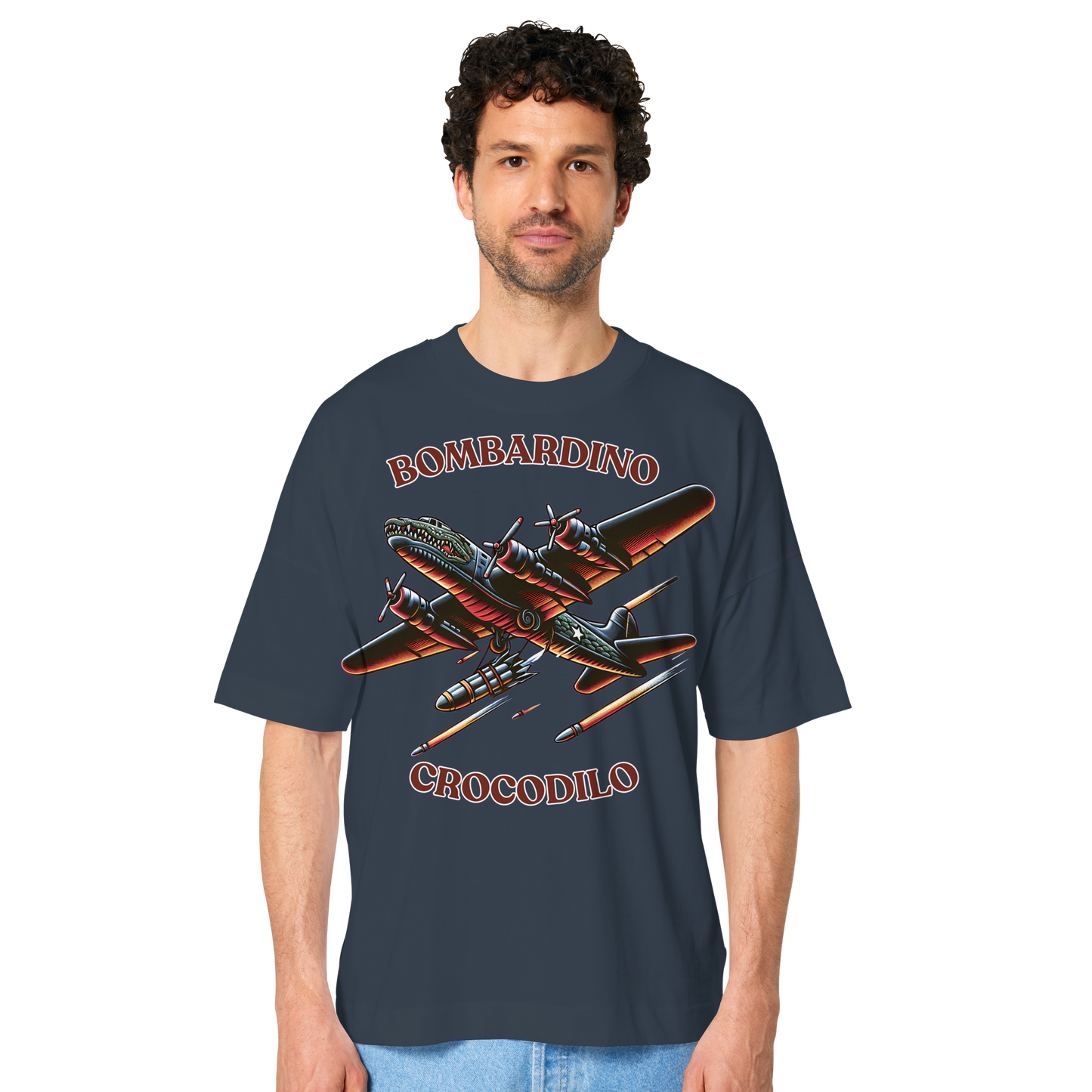 Comic Bombadino Crocodilo Premium oversized Unisex T-shirt - Organic Oversize Shirt