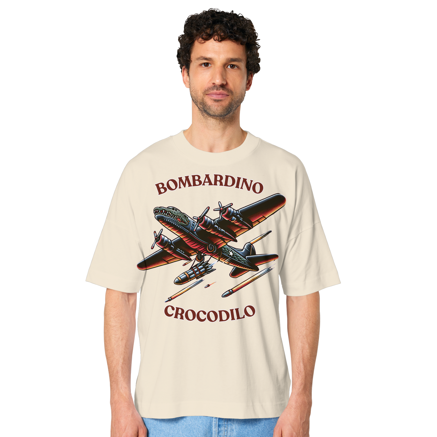Comic Bombadino Crocodilo Premium oversized Unisex T-shirt - Organic Oversize Shirt