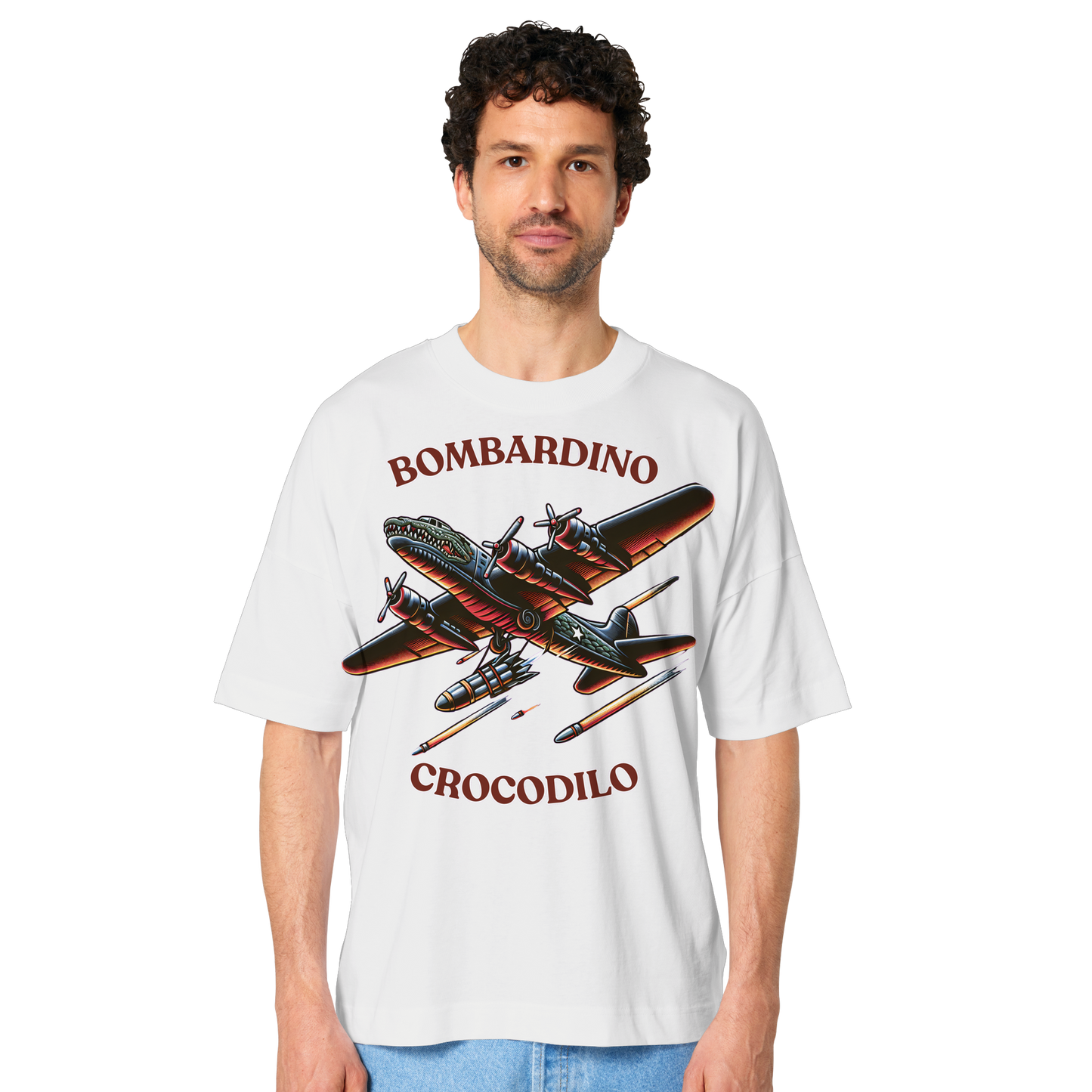 Comic Bombadino Crocodilo Premium oversized Unisex T-shirt - Organic Oversize Shirt