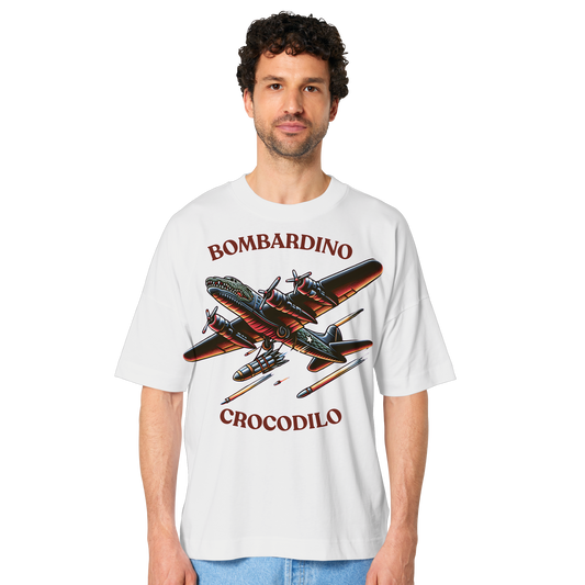 Comic Bombadino Crocodilo Premium oversized Unisex T-shirt - Organic Oversize Shirt